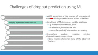 MOOC Dropout Prediction Using Machine Learning Techniques: Review and ...