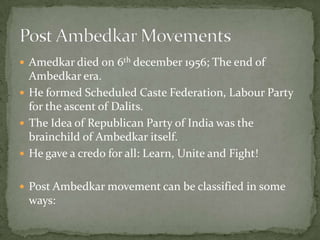 Dalit movement in maharashtra | PPTX