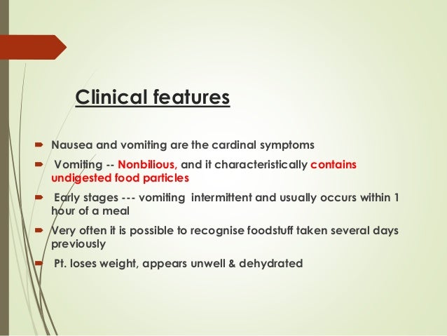 Gastric Outlet Obstruction