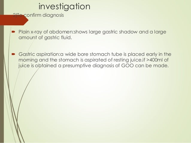 Gastric Outlet Obstruction