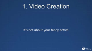 1. Video Creation
It’s not about your fancy studio
 