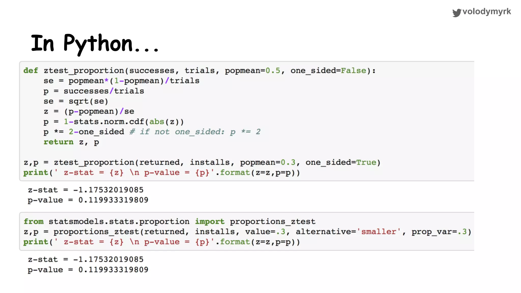 volodymyrk In Python... 
