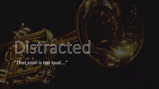 Distracted
“That snail is too loud….”
 