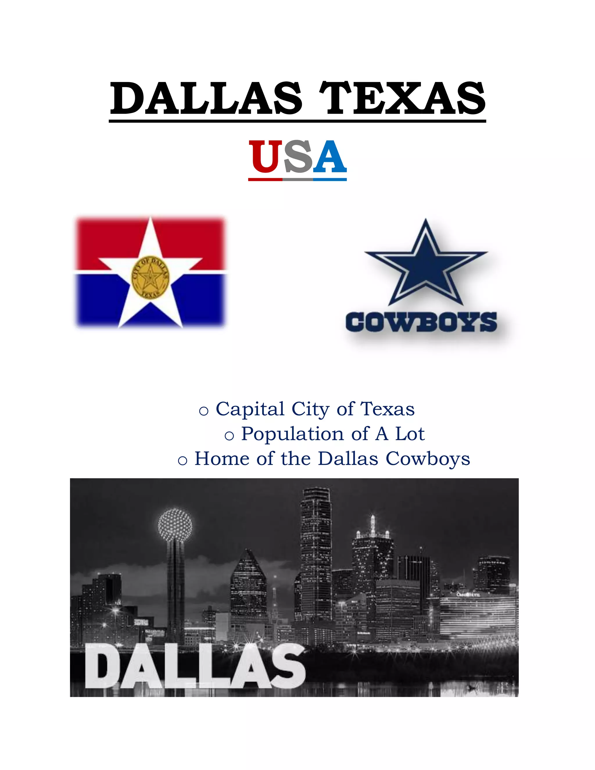 Dallas texas usa word | DOCX