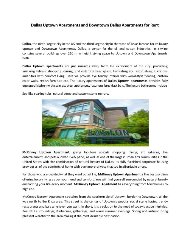 dallas uptown apartments and downtown dallas apartments for rent