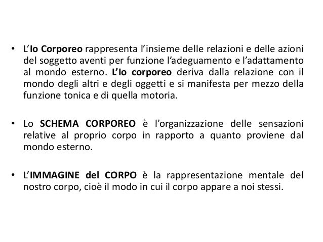 Dallo Schema Corporeo Al Vissuto Corporeo