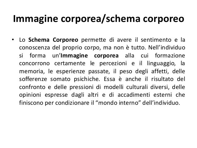 Dallo Schema Corporeo Al Vissuto Corporeo