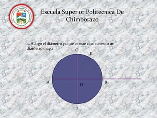 Escuela Superior Politécnica De Chimborazo4. Alargo el diámetro ya que en este caso necesito un diámetro mayorCEABOD