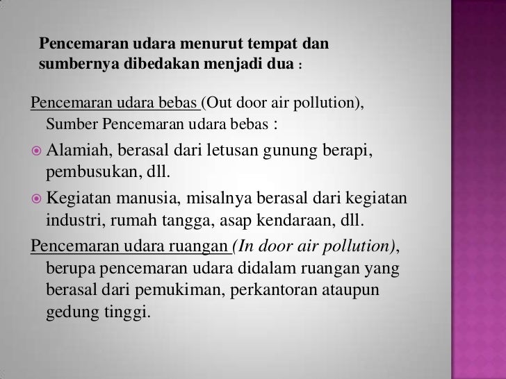 Dal Penanggulangan Pencemaran Udara