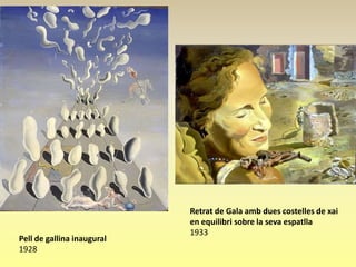 Retrat de Gala amb dues costelles de xai
                            en equilibri sobre la seva espatlla
                            1933
Pell de gallina inaugural
1928
 