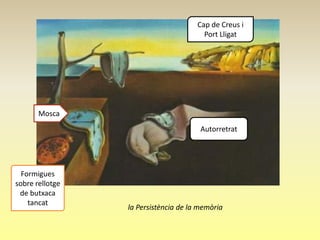 Cap de Creus i
                                        Port Lligat




       Mosca
                                       Autorretrat




  Formigues
sobre rellotge
 de butxaca
    tancat
                 la Persistència de la memòria
 