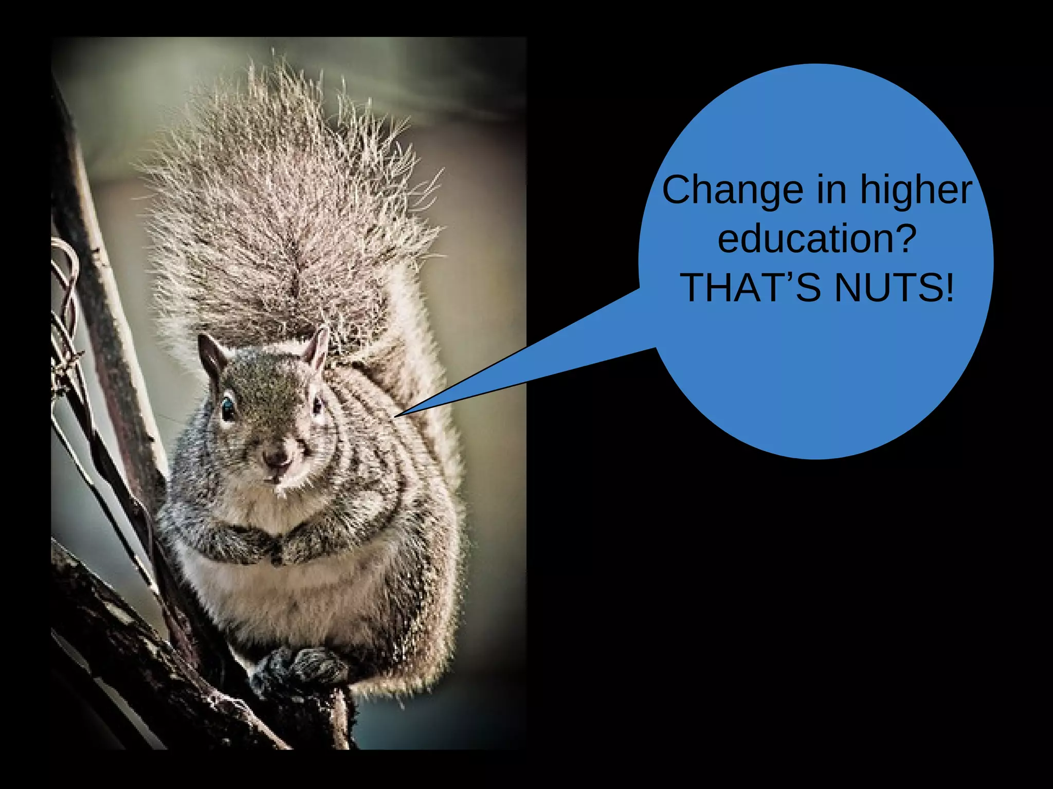 Change in higher
  education?
 THAT’S NUTS!
 