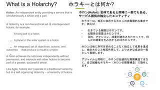 A Holarchy is a non-hierarchical set of interdependent
holons, for example:
A living cell is a holon.
A planet in the sola...