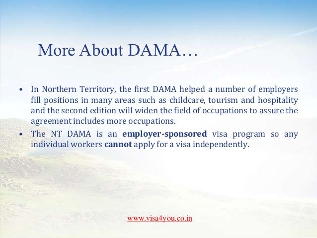 Dama Australia Occupation List 2019