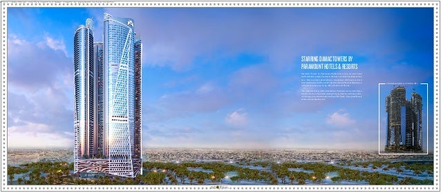 Construction update as of October 2015
STARRINGDAMACTOWERSBY
PARAMOUNTHOTELS&RESORTS
DAMAC Towers by Paramount Hotels & Resorts is an iconic hotel
and residential complex located in the heart of Dubai’s prestigious Burj
area. This four-tower development, comprising 1,400 luxury serviced
hotel apartments and the world’s first Paramount Hotel & Residences,
will present sumptuous living with a Hollywood flavour.
The multi-level plaza, which links the four 250-metre towers, will offer an
eclectic selection of speciality dining, Dine-in Cinema, wellness centres,
swimming pools, a Kids Studio Club and The Vault - Paramount Hotels
& Resorts merchandise store.
https://dxboffplan.com/fa/properties/damac-towers-by-paramount-hotels-resorts/
 