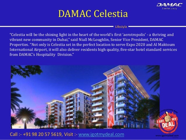 Damac Celestia Dubai World Central 91 98205 75619 Price Locatio