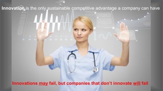 @joe_Caserta
Innovation is the only sustainable competitive advantage a company can have
Innovations may fail, but companies that don’t innovate will fail
 
