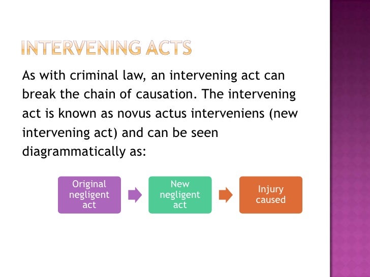 what is the legal definition of intervening cause