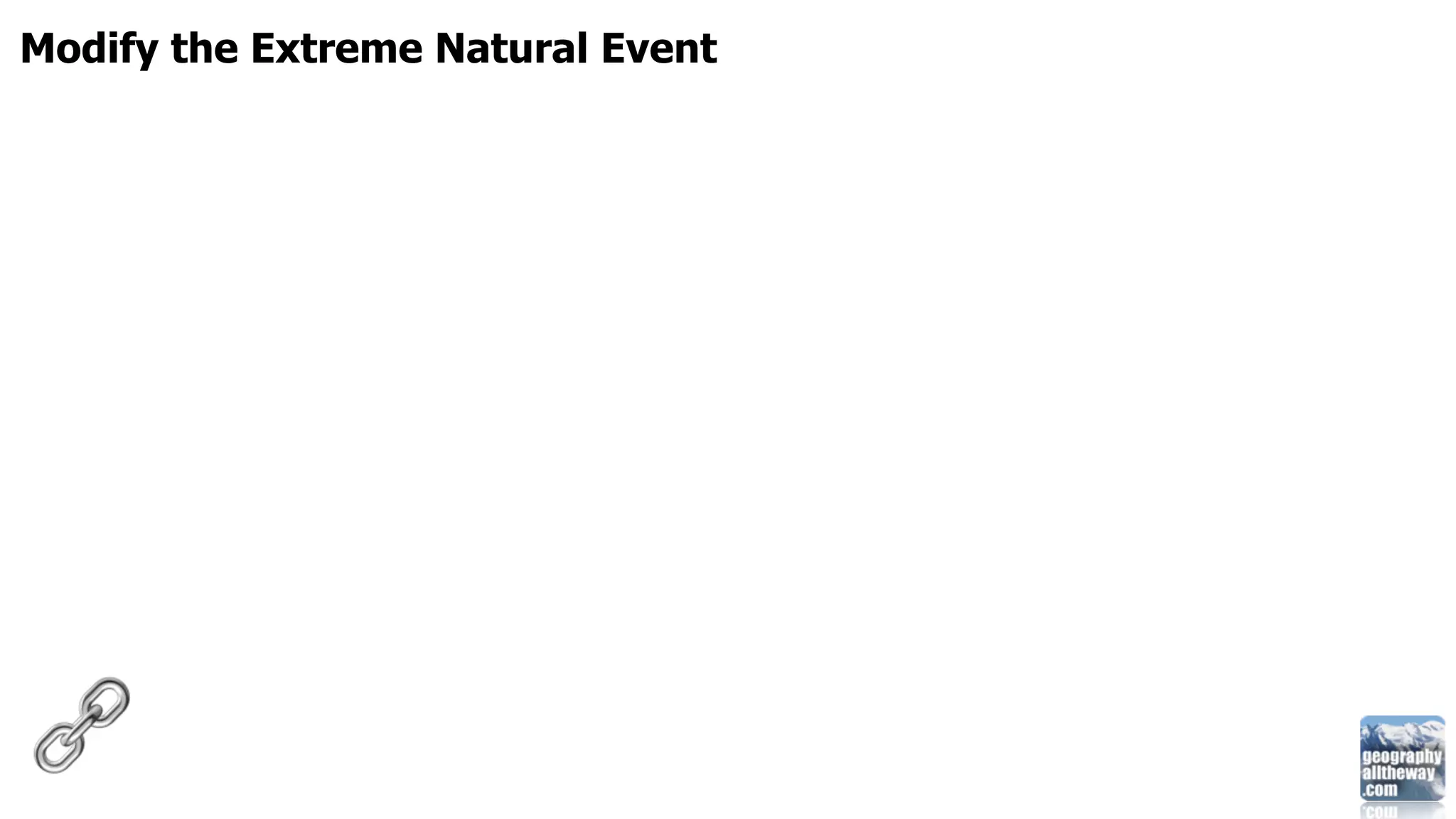 Modify the Extreme Natural Event
 
