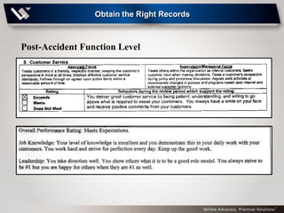 Obtain the Right Records



Post-Accident Function Level
 