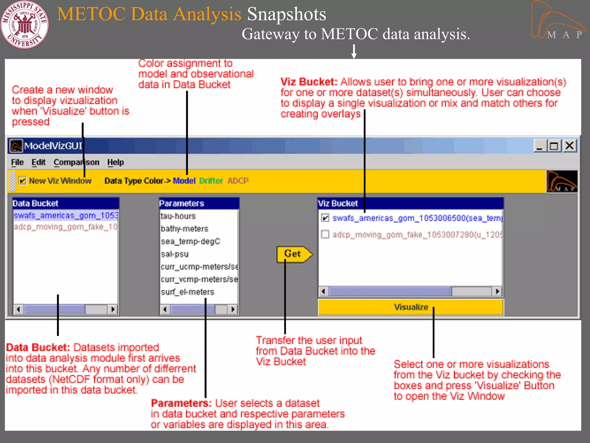 METOC Data Analysis Snapshots
                   Gateway to METOC data analysis.
 