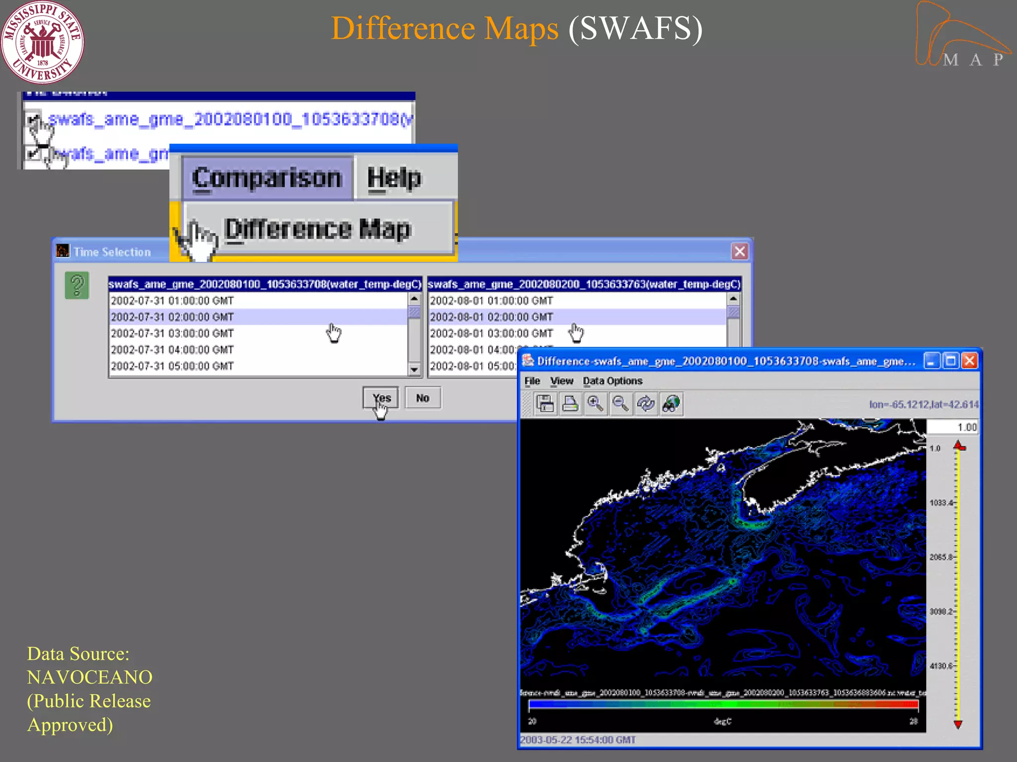 Difference Maps (SWAFS)




Data Source:
NAVOCEANO
(Public Release
Approved)
 