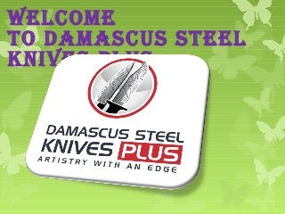 WELCOME
TO DAMASCUS STEEL
KNIVES PLUS
 