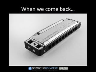 When we come back…
 