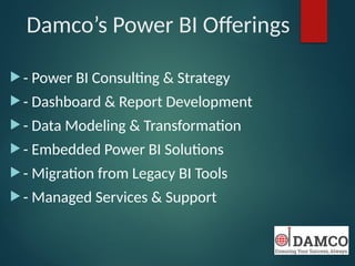 Make Data-Driven Decisions with Power BI Consulting Services | PPTX