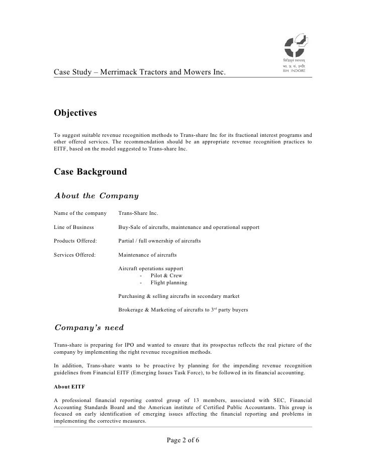 merrimack tractors and mowers inc lifo or fifo Fifo & lifo inventory valuation methods merrimack tractors & mowers, inc case study customer name instructor name university issues the ceo is facing the issues which the ceo or the president of merrimack tractors and mowers, inc, rick martino, is facing and concerned with includes most prominently the projected decline in the bottom-line or. merrimack tractors and mowers inc lifo or fifo Fifo & lifo inventory valuation methods merrimack tractors & mowers, inc case study customer name instructor name university issues the ceo is facing the issues which the ceo or the president of merrimack tractors and mowers, inc, rick martino, is facing and concerned with includes most prominently the projected decline in the bottom-line or.