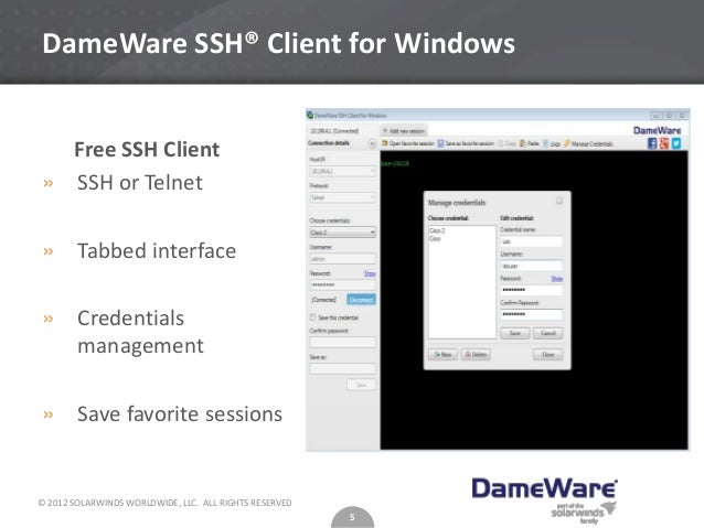 dameware ssh client
