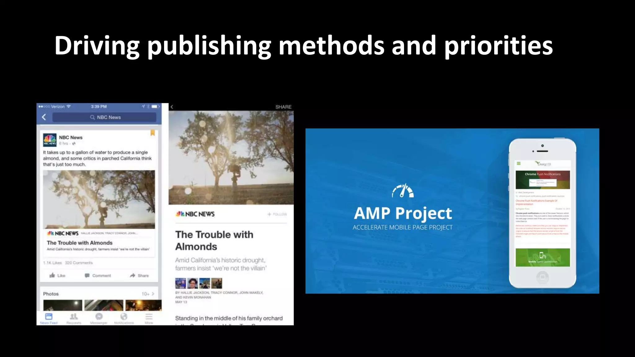 Driving publishing methods and priorities
 