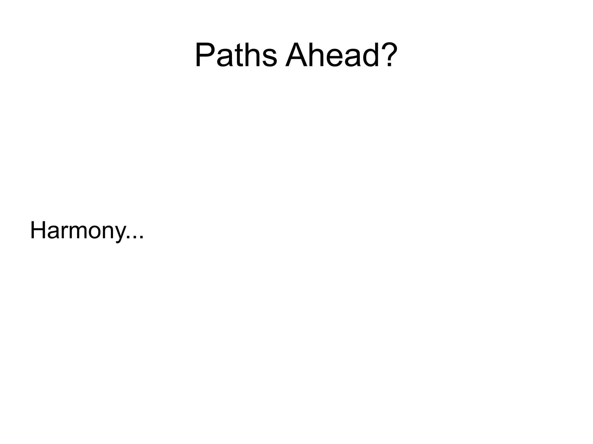 Paths Ahead?




Harmony...
 