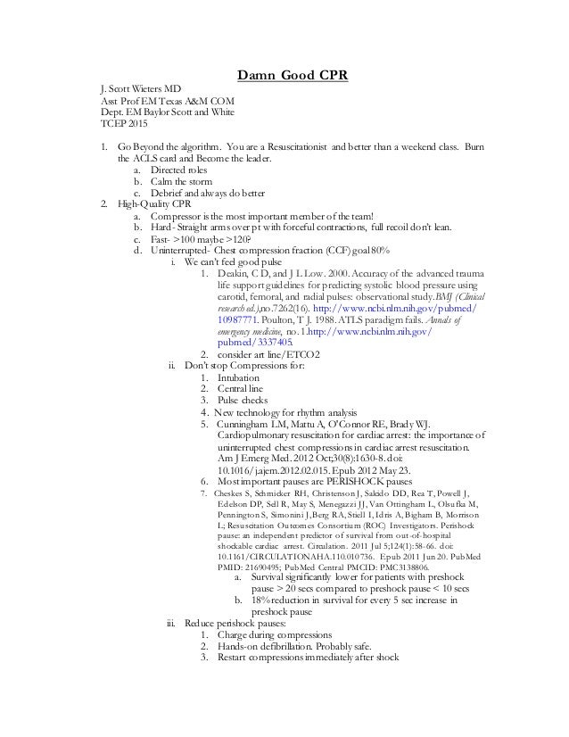 Cpr notes and guide image