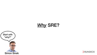 Why SRE?
Simon Sinek
Start with
“why?”
 
