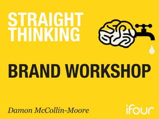 STRAIGHT
THINKING
BRAND WORKSHOP
Damon McCollin-Moore
 