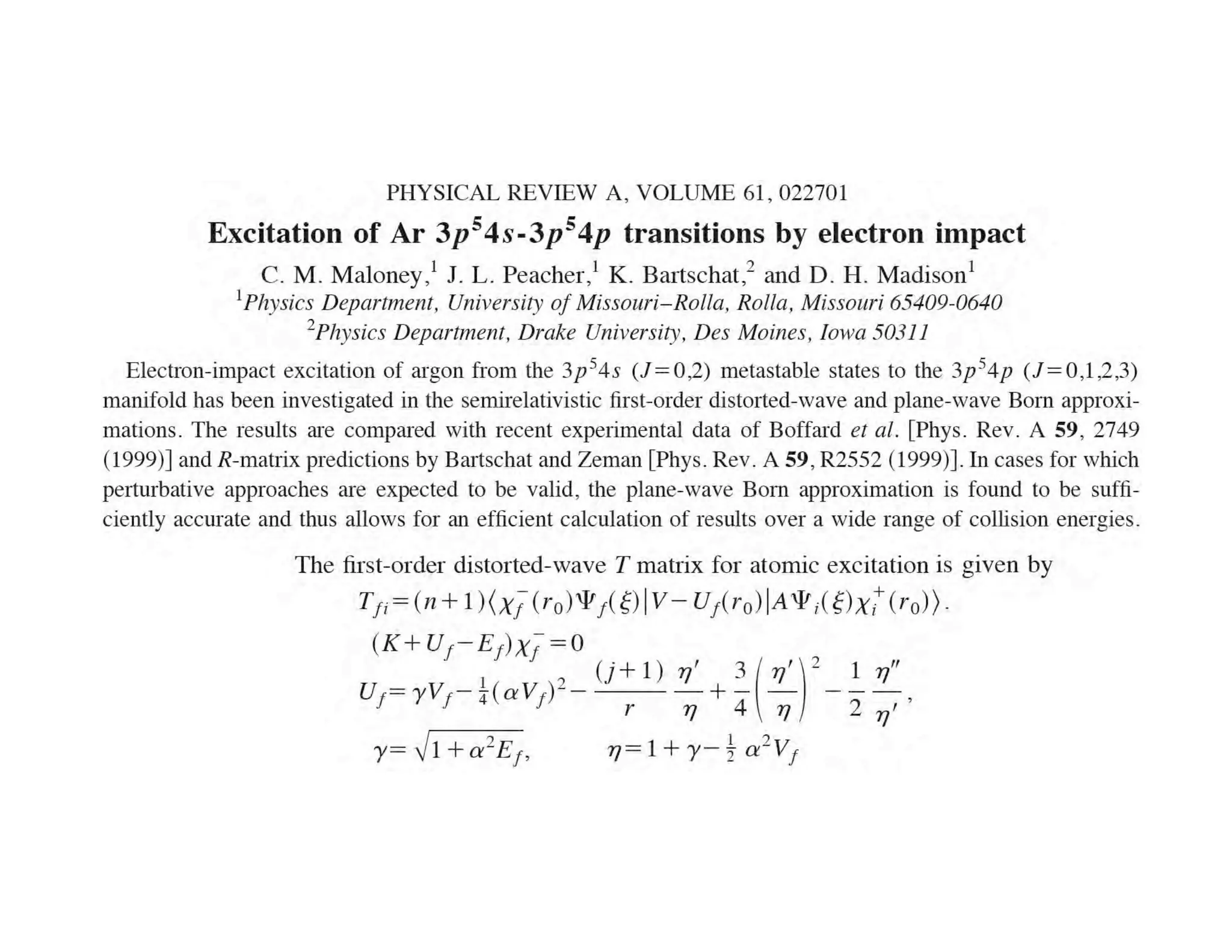 Semi-Relativistic DWBA




polarization and absorption potentials
         may also be included
 