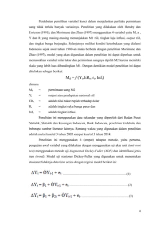 Dampak ketidakstabilan nilai tukar terhadap permintaan uang di ...