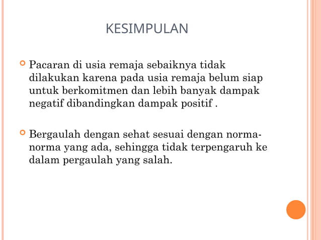 DAMPAK PACARAN PADA REMAJA.ppt materi klasilak BK | PPT