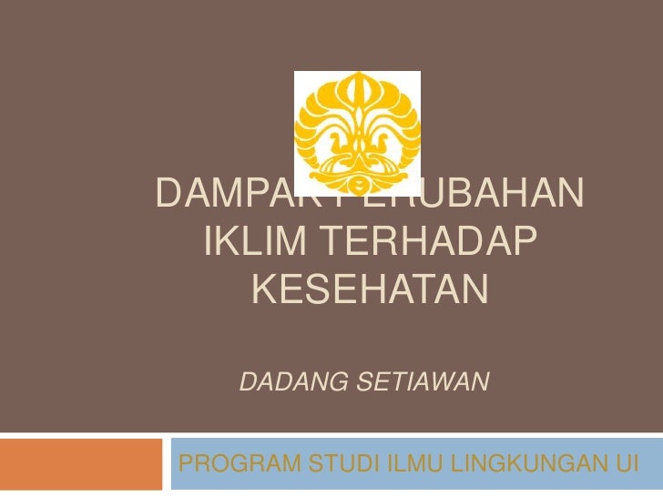 Dampak Perubahan Iklim Terhadap Kesehatan