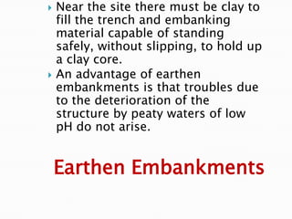 removal of toxic materials and buildings from the proposed reservoir areaA measure of the ability of soil, sediments, and rock to transport water horizontally and vertically. Permeability is dependent on the porosity of the medium the water is flowing through. Some rocks like granite have very poor permeability, while rocks like shale are actually quite pervious. As for soils, sand is the most pervious, while clay has the lowest permeability. Silt usually is somewhere in the middle. PERMEABILITY OF THE SURROUNDING ROCK