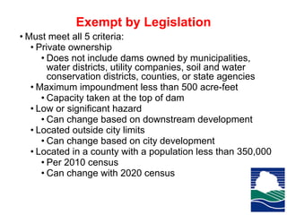 Texas Dam Safety, Warren Samuelson - TCEQ and Protecting Your Flood ...
