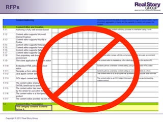 RFPs




Copyright © 2012 Real Story Group
 