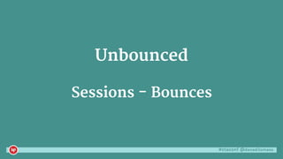 #ctaconf @danaditomaso
Unbounced
Sessions - Bounces
 
