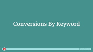 @danaditomaso
Conversions By Keyword
 