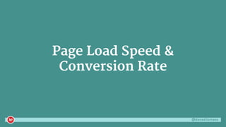 @danaditomaso
Page Load Speed &
Conversion Rate
 