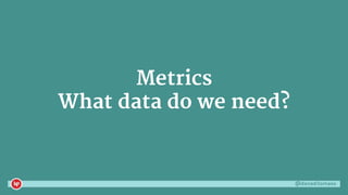 @danaditomaso
Metrics
What data do we need?
 