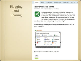 Blogging
  and
Sharing
 