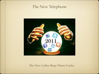 The New Telephone




The New Coffee Shop/Water Cooler
 