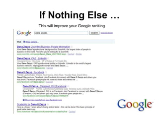 If Nothing Else …
This will improve your Google ranking
 